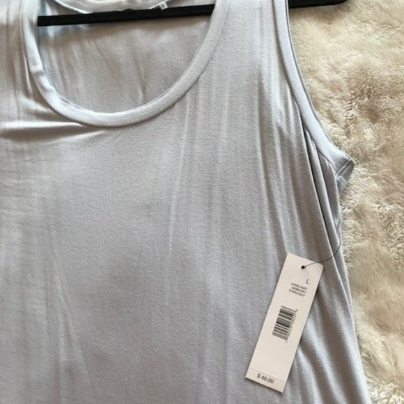 🆕 Tahari pale blue hi low tank NWT - Picture 2 of 5